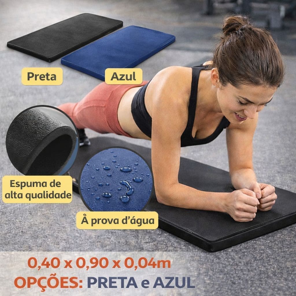 Colchonete Academia D28 Napa Impermeável 4cm para Yoga Pilates Fisioterapia Exercícios