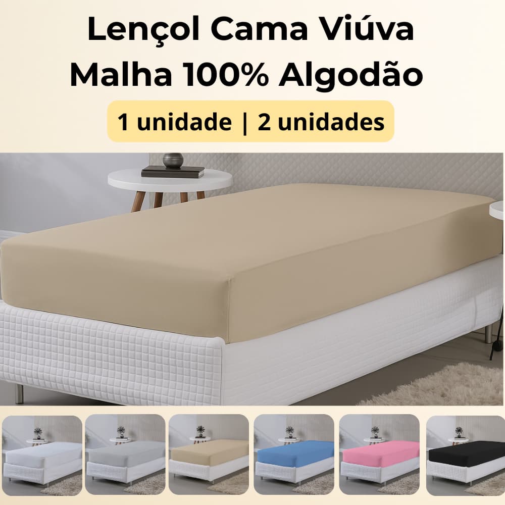 Lençol Viuva Viuvo Com Elástico  Algodão Solteirão King Avulso