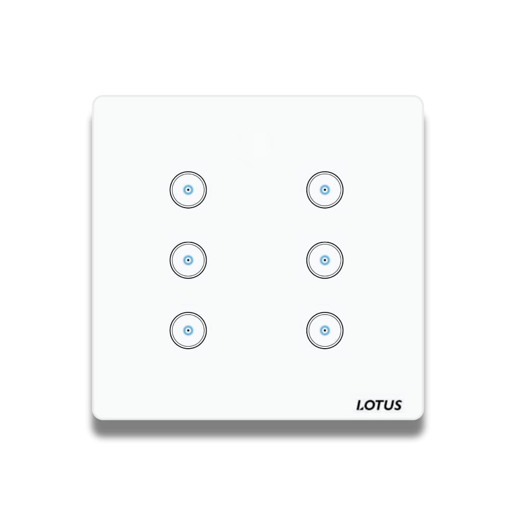 Interruptor Inteligente 6 Botões Zigbee 4x4 Plus Lotus