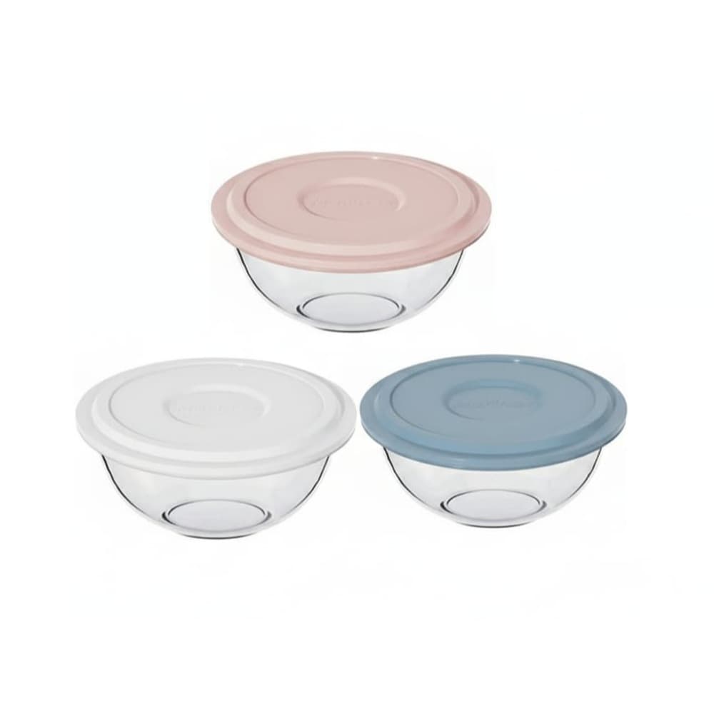 Tigela pote Marinex Plus 1,5 litros, c/tampa, cor sortida, p/ preparar e servir.