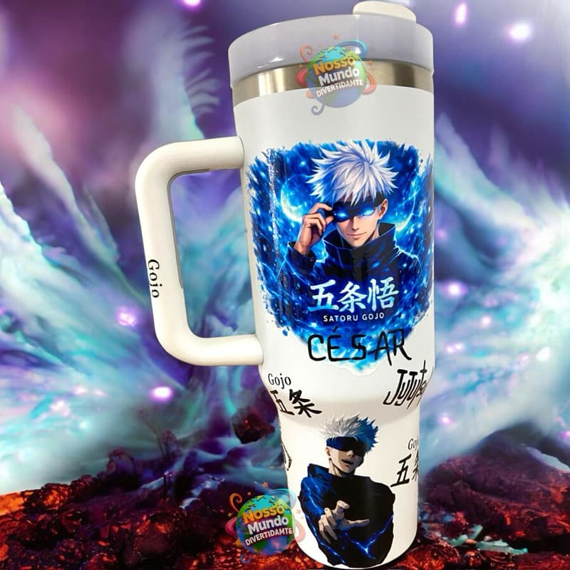 Copo Térmico 1200 ml Anime Satoru Gojo Personalizado