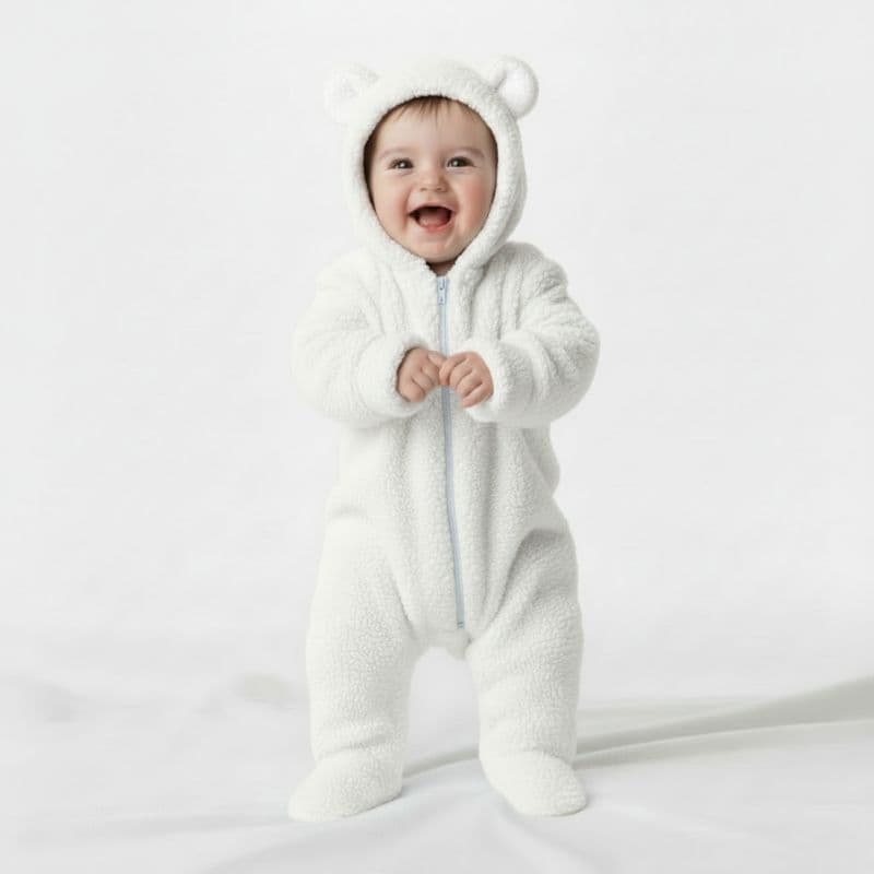 MACACÃO Ovelha TEDDY BEBÊ INVERNO FOFINHO QUENTINHO PELO De CARNEIRO 0 A 12 MESES