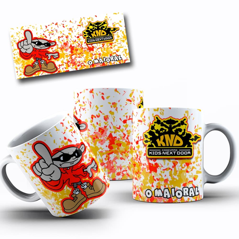 Caneca Personalizada Turma do Bairro Presente Namorado Decoração Criativo Infantil KND Criança