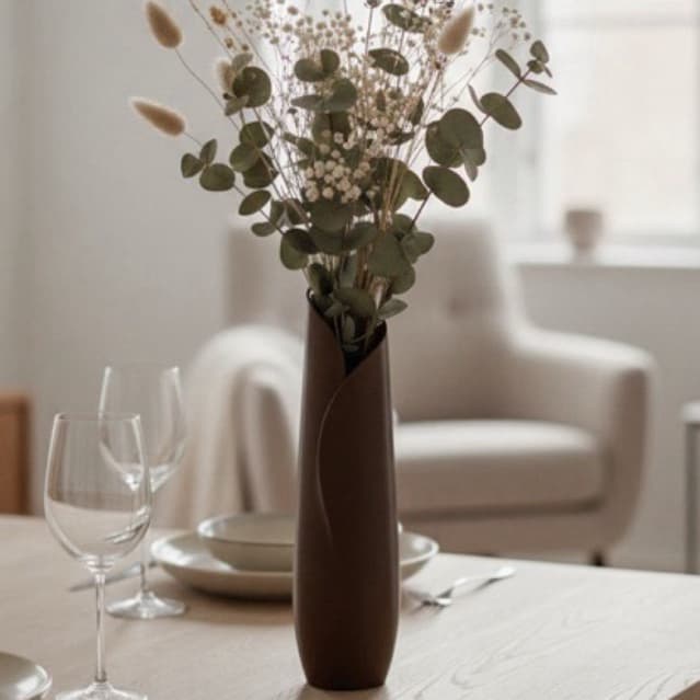 Vaso Decorativo Alto Minimalista | Vaso para Flores Secas | Vaso Moderno Elegante