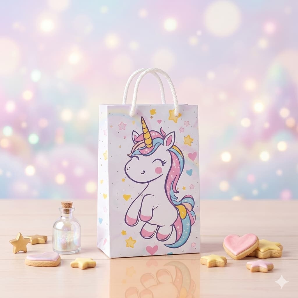 UNICORNIO Sacolinha P Sacola Surpresa Lembrancinha para Festa