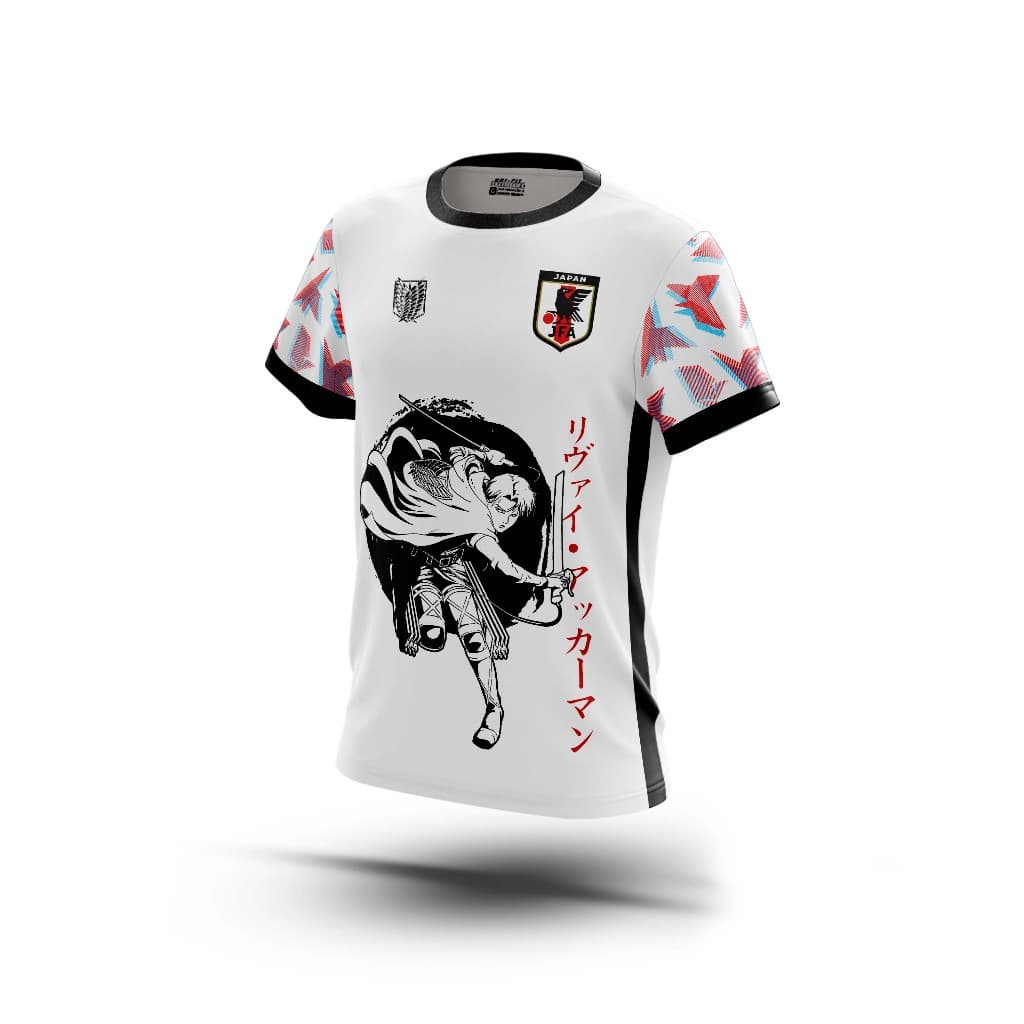 Camiseta Anime JAPÃO Levi Ackerman  Attack on Titan  Adulto UNISEX / Infantojuvenil Personalizável