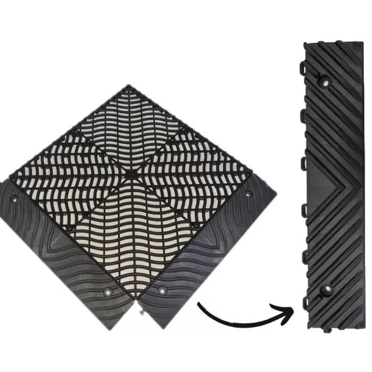 Kit 30 Rampa Piso Modular Automotivo 3D Material Resistente Para Acabamento
