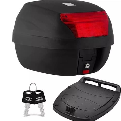 Baú Bauleto MOTO Smart Box FRETE DELIVERY Moto 28 Litros Com Base Universal  Fixação no bagageiro Protork