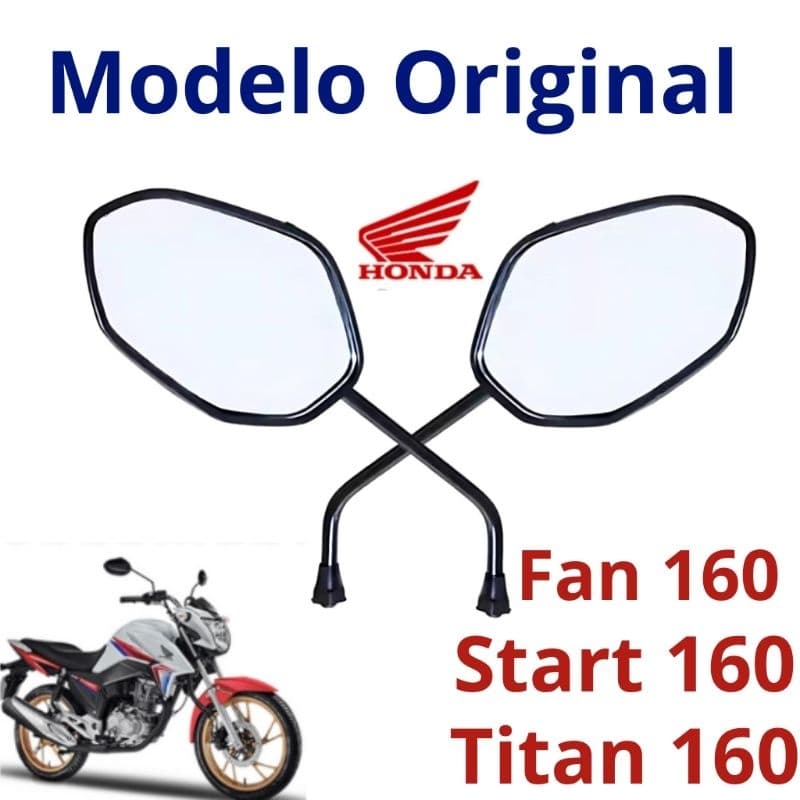 Par de Retrovisor Modelo Original TITAN 160/FAN 160/START 160 2014 Em Diante (Todas)