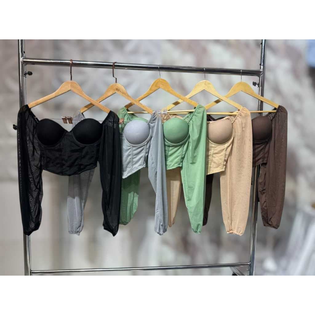 CROPPED CRISS-TAMANHO UNICO--M--cropped manga tule cropped bojo meia taça cropped feminino cropped sexi