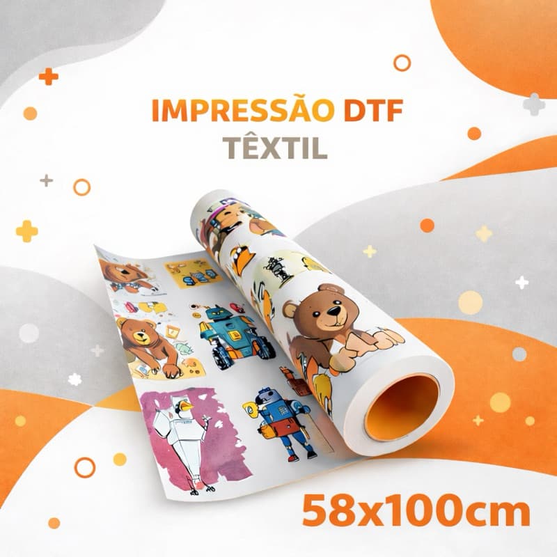 Impressão DTF Têxtil 58x100cm Premium I3200 | Para Camisetas, Blusas e Bonés