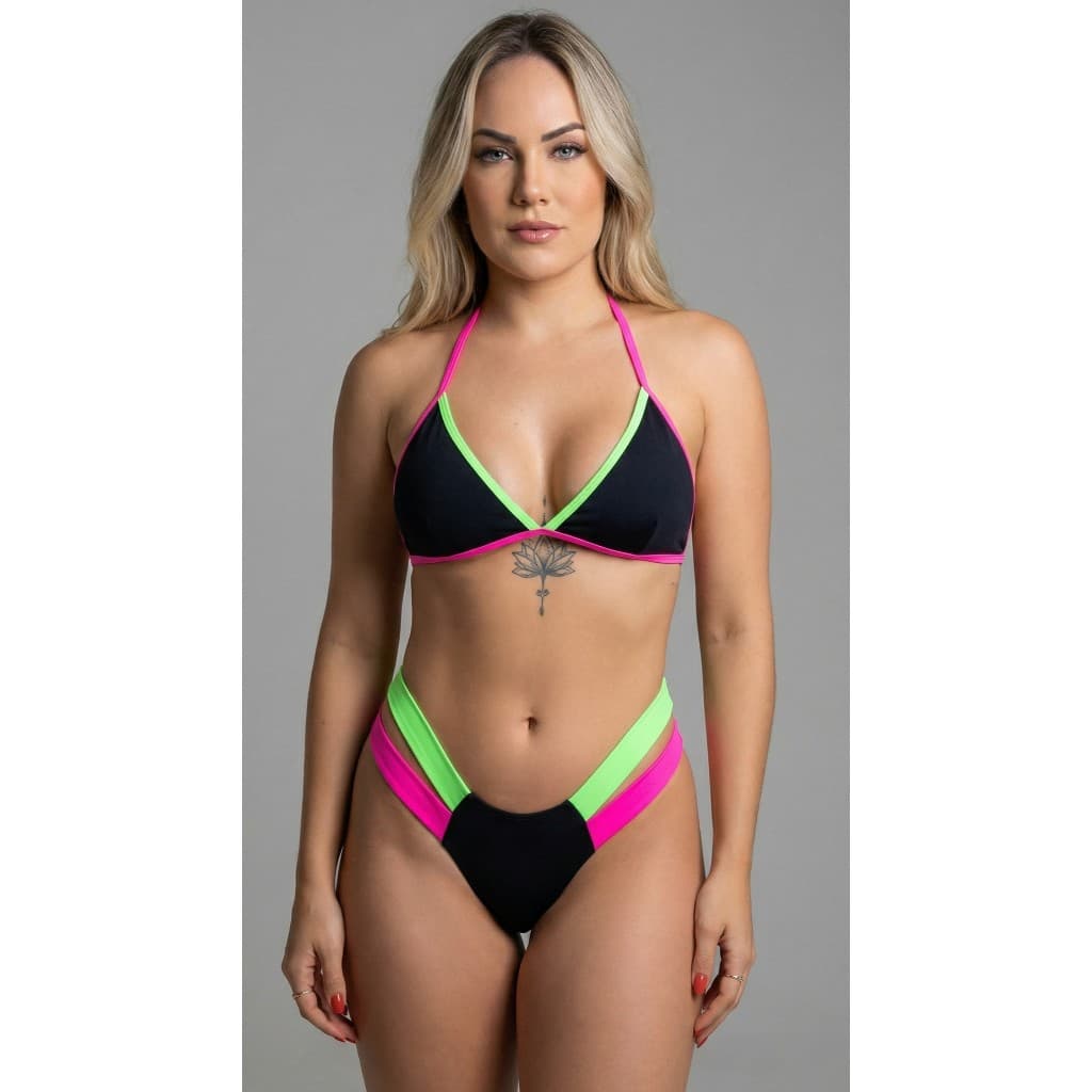 Biquíni Asa Delta Tira Neon Moda Gringa Blogueira Promoção Top 2024