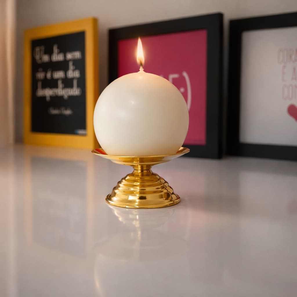 Castical Dourado para Vela de 7 dias