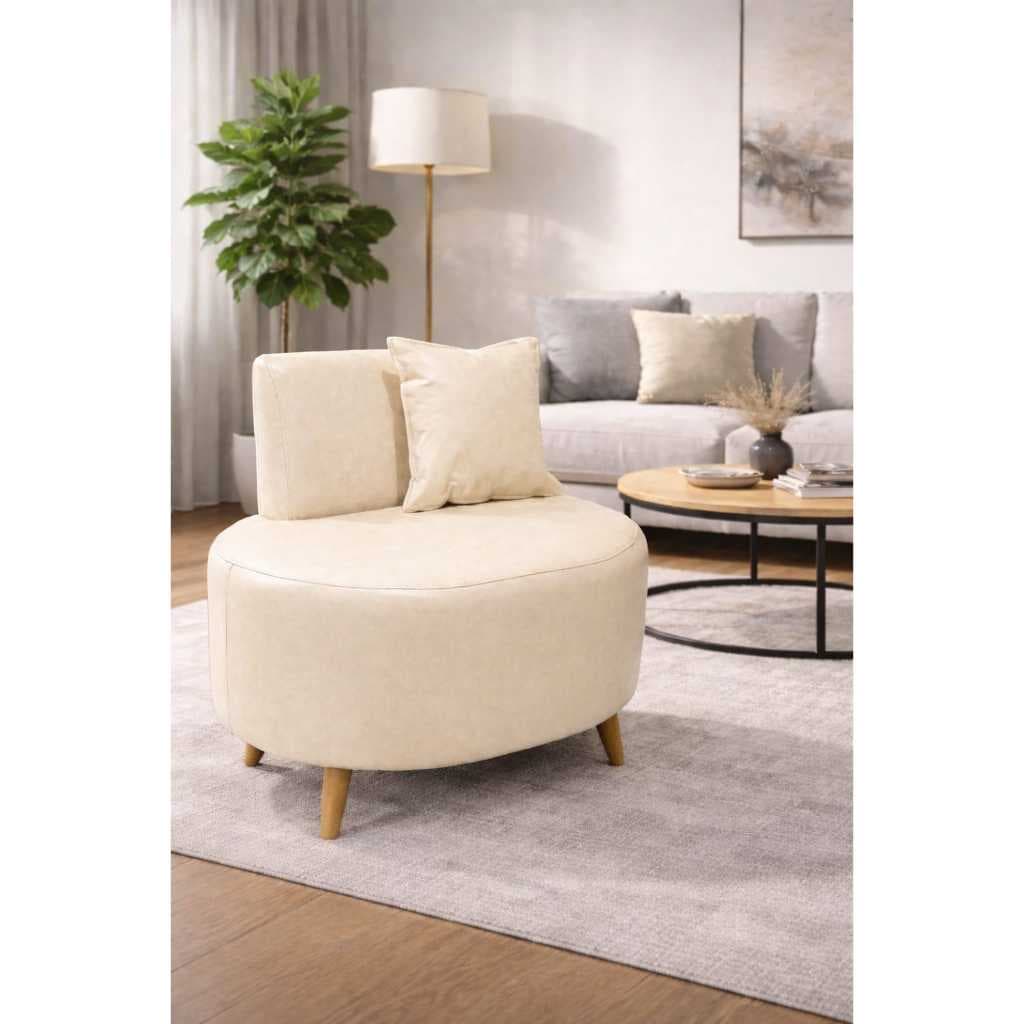 Poltrona Arredondada Organica  Tecido Boucle Grande Reforçada Confortavél Visammer