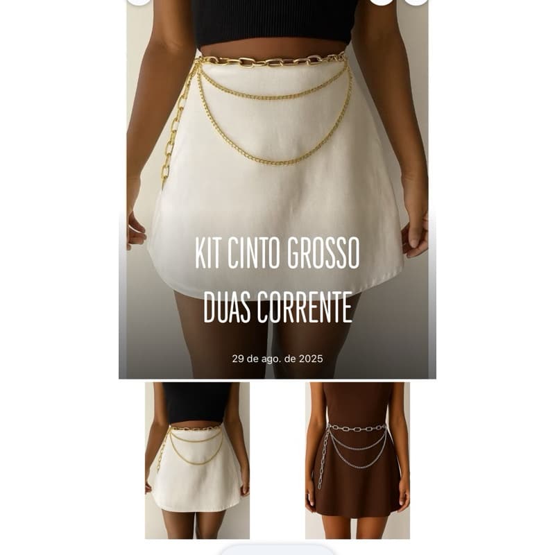 Cinto grosso  Corrente De Cintura Feminino Luxo,Mais espesso e ousado para maior durabilidade plus size