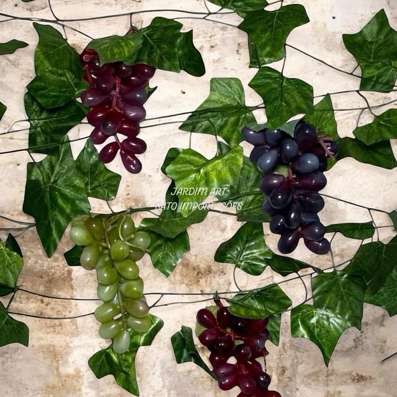 Parreira de Uvas Artificiais Realista - Decoração para Casa, Área Gourmet e Eventos