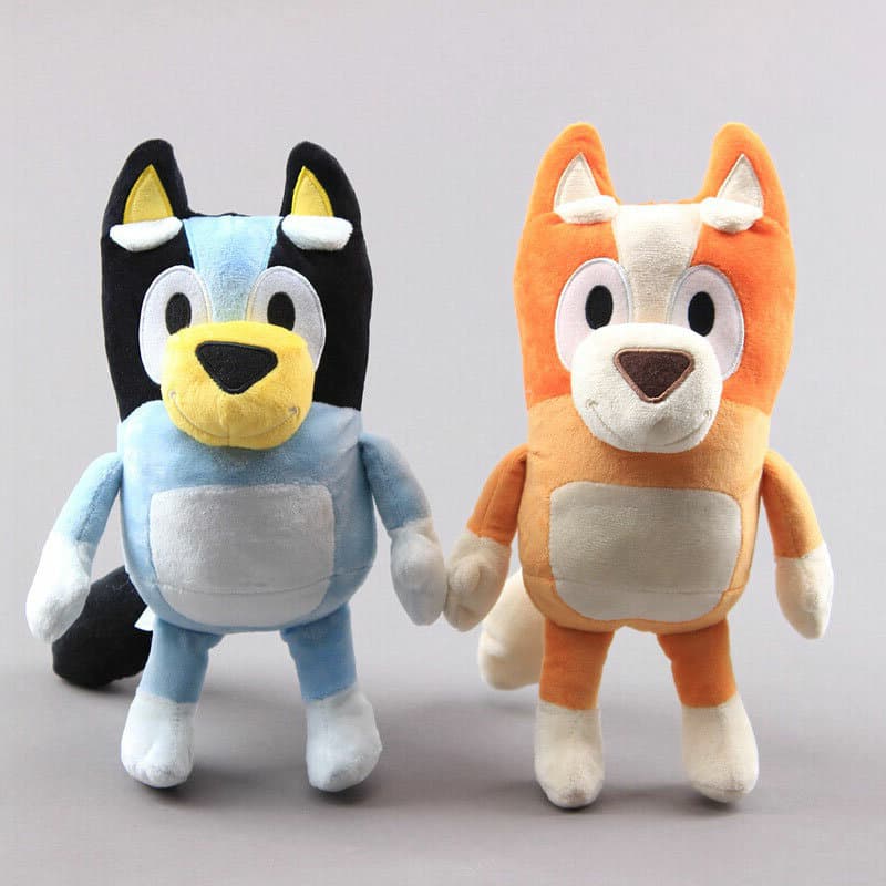 Blue e Bingo 25cm Pelúcia Importado Desenho Animado Criança Pelucia Cachorro Azul Bluyed Bluei Chilli Blueyy Bandit Gato