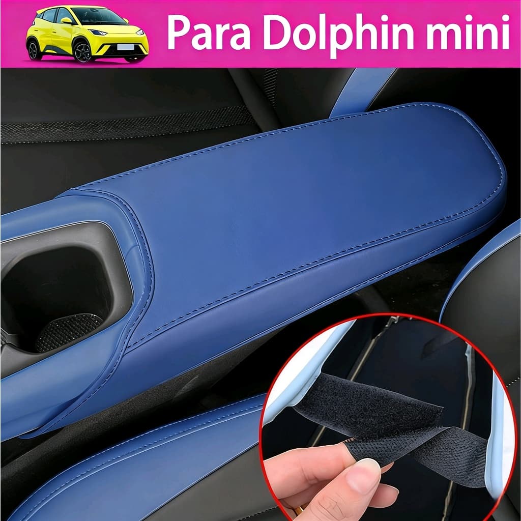 Capa para caixa de apoio de braço para BYD Dolphin Mini  Material de couro À prova d'água e resistente à sujeira