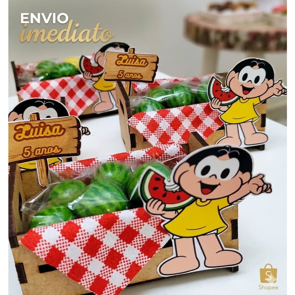 Kit 10 Caixote De Feira MDF 6x4x3 Lembrancinha Fazendinha Centro De Mesa Festa ENVIO IMEDIATO