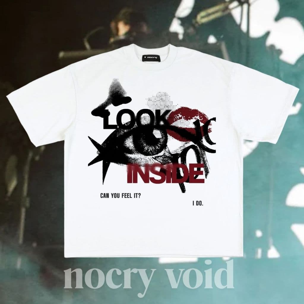 Camiseta Boxy NOCRY – Looking Inside Alta Qualidade y2k
