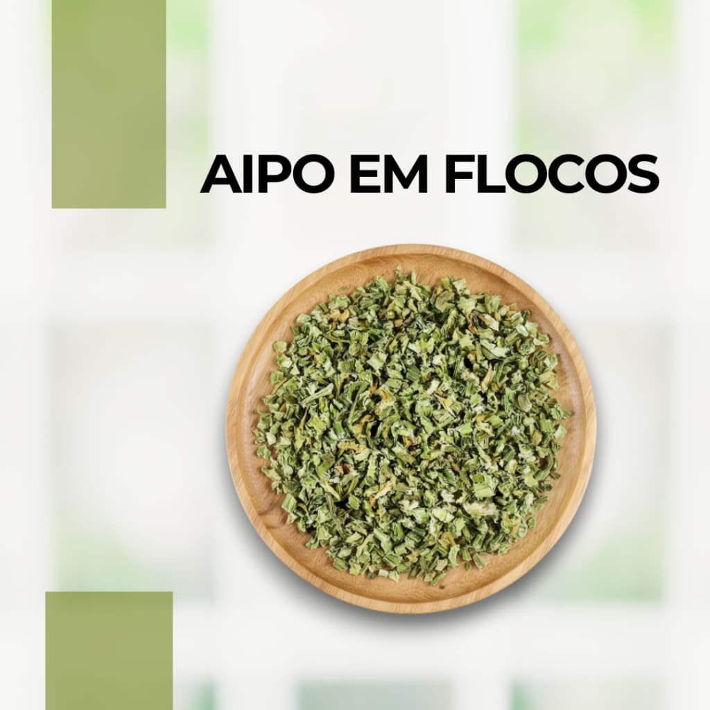 Aipo em Flocos (Salsão Desidratado) 50g 100g 200g | Tempero Natural para Sopas, Caldos e Legumes