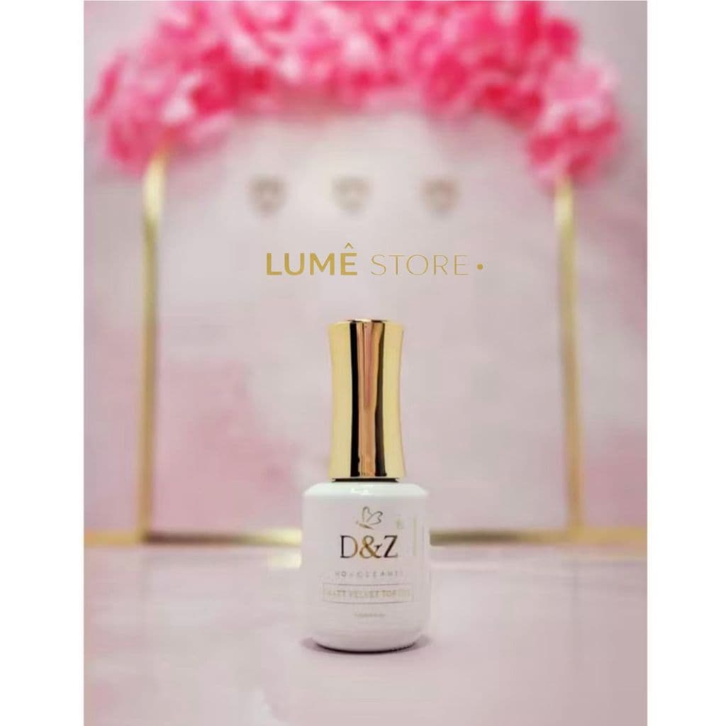 Kit com 2 Top Coat Matte velvet Top Gel D&Z 15ml Efeito Fosco, para Manicures, Decorações de Unha de Gel