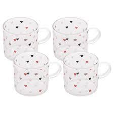 Conjunto 4 Canecas em Vidro Borossilicato 100ml