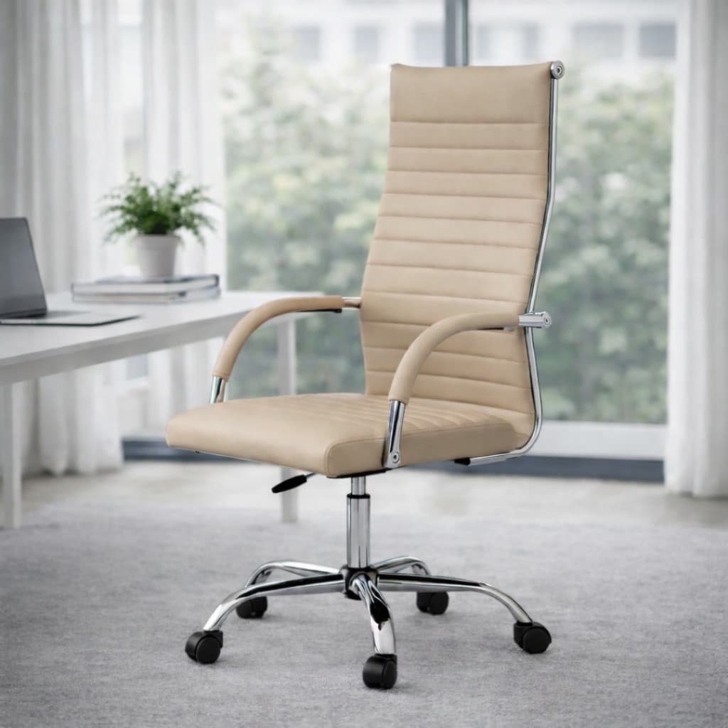 Cadeira De Escritório Presidente Ergonômica Giratória Fohar Class Esteirinha