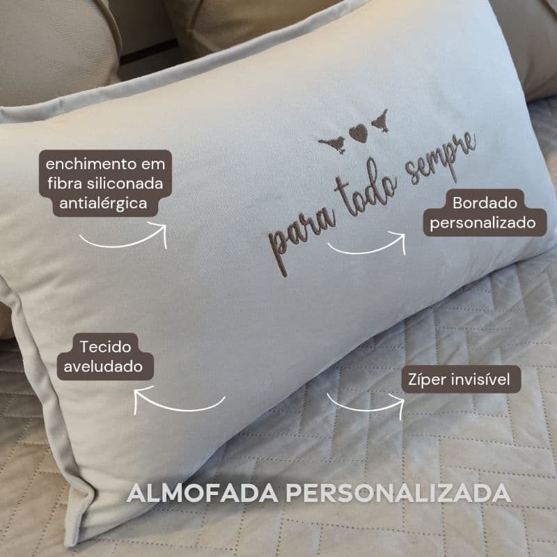 Almofada bordada super luxo
