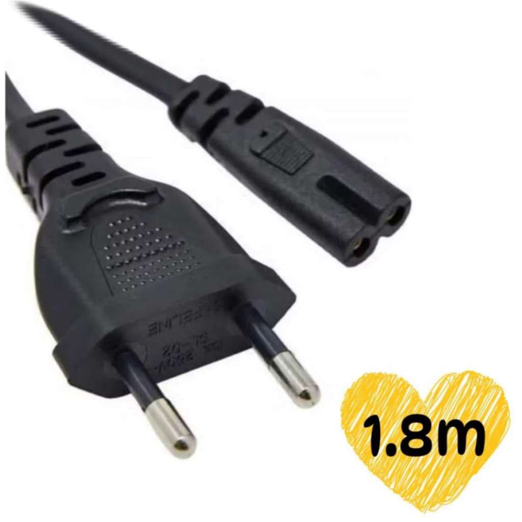 KIT 1 a 2 CABO FORÇA bipolar tipo 8 para impressora, cabo de forçaC7 (TIPO 8) BIPOLAR 1,8 MTS