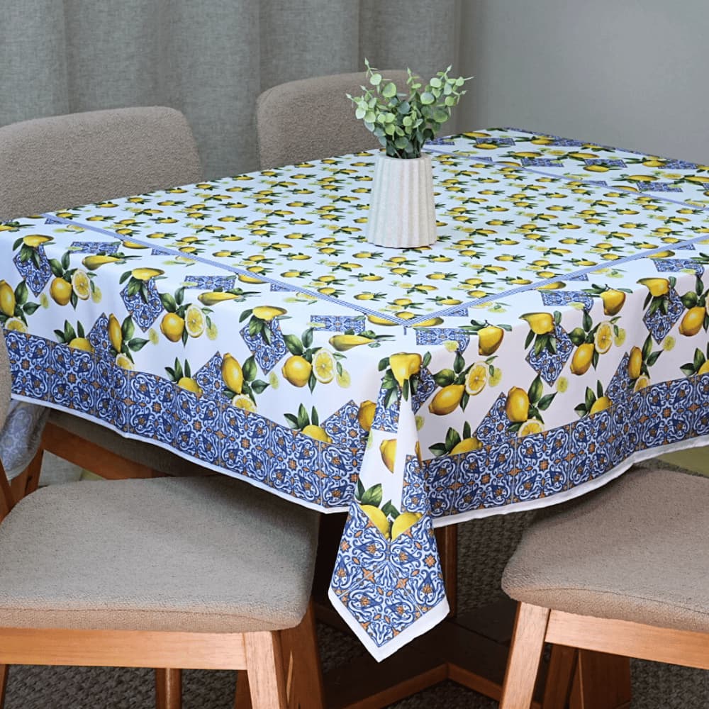 Toalha Mesa Estampada 4 6 8 Lugares Grande Retangular Lavável Fácil Limpeza Mesa Jantar