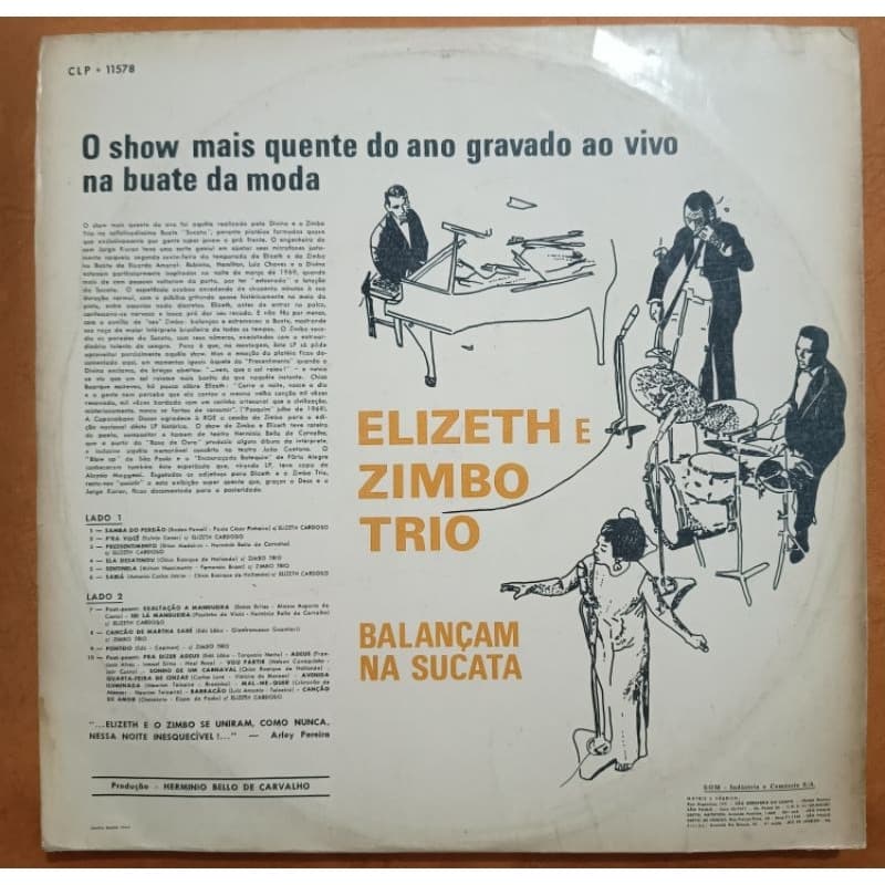 LP Elizeth e Zimbo Trio Balançam na Sucata