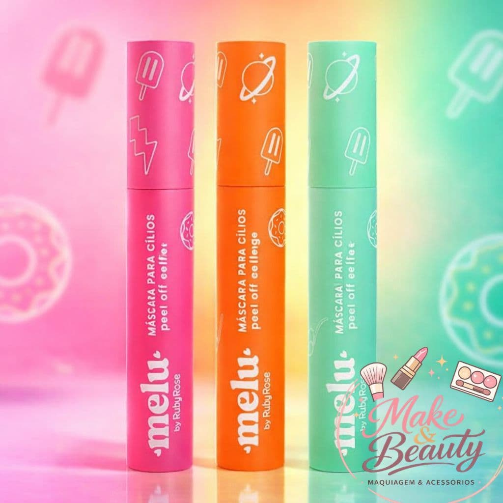 Máscara para Cílios Rímel Peel Off Melu by Ruby Rose Alta Fixação RR515 RR516 RR517