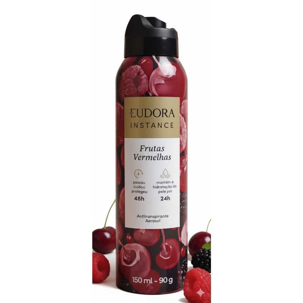 Desodorante Antitranspirante Aerossol Instance Frutas Vermelhas 150ml/90g - Eudora
