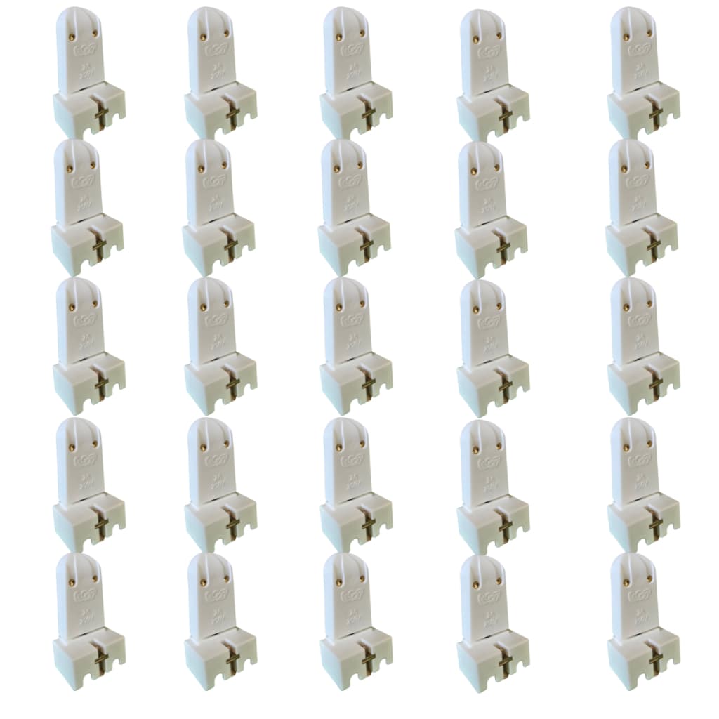 Kit 25 Soquete Bocal Antivibrátorio Lâmpada T8 G13 Tubular