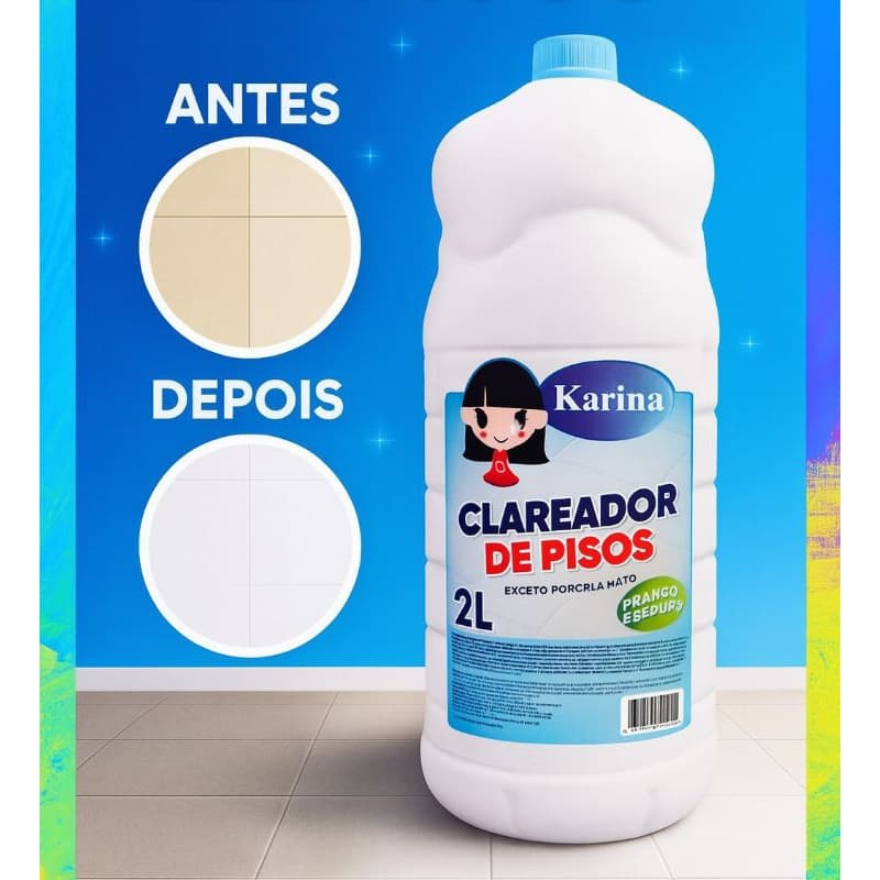 Limpa Pisos Mágico Tira Manchas E Desencarde Cerâmicas Karina 2 L