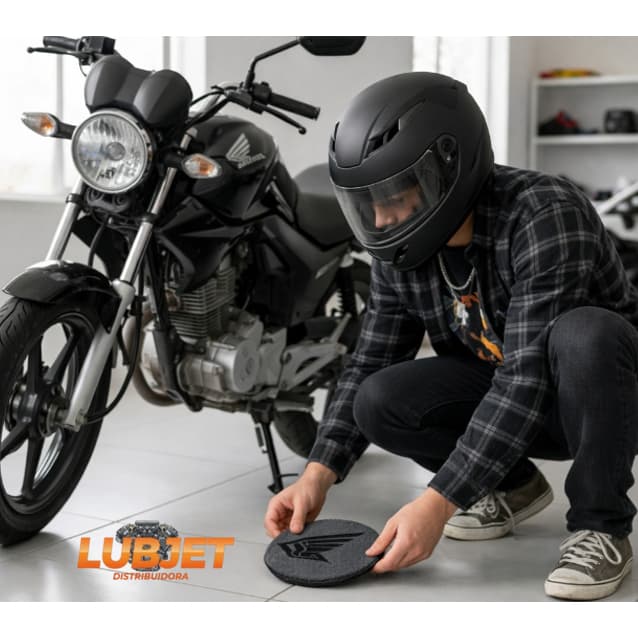 Tapete Protetor Piso Moto – Antiderrapante | Proteção para Apoio Lateral