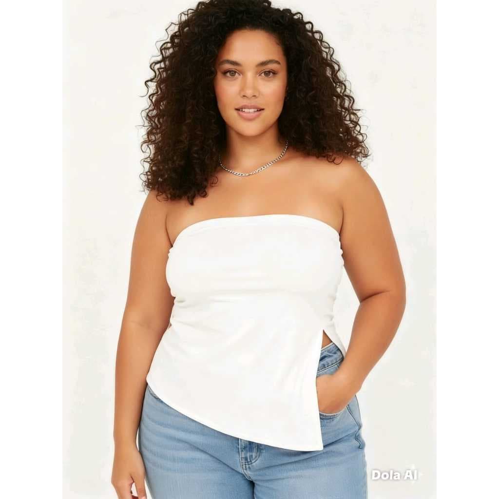 Kit Blusa Bata Assimétrica Plus Size Tomara Que Caia Confortável Estilosa G3 G2 Feminino Forrada Elegante