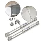Kit 2 Pistão À Gás Com Amortecedor Para Porta Basculante Armário Móveis Cozinha Abre Para Cima HD