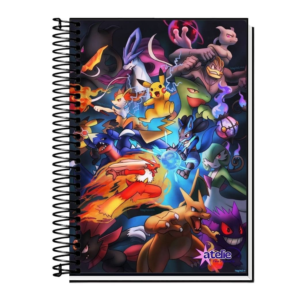 Caderno Pokémon | Edição Exclusiva | 1, 10, 15 ou 20 Matérias | Capa Dura com Design Incrível | Escola ou Faculdade