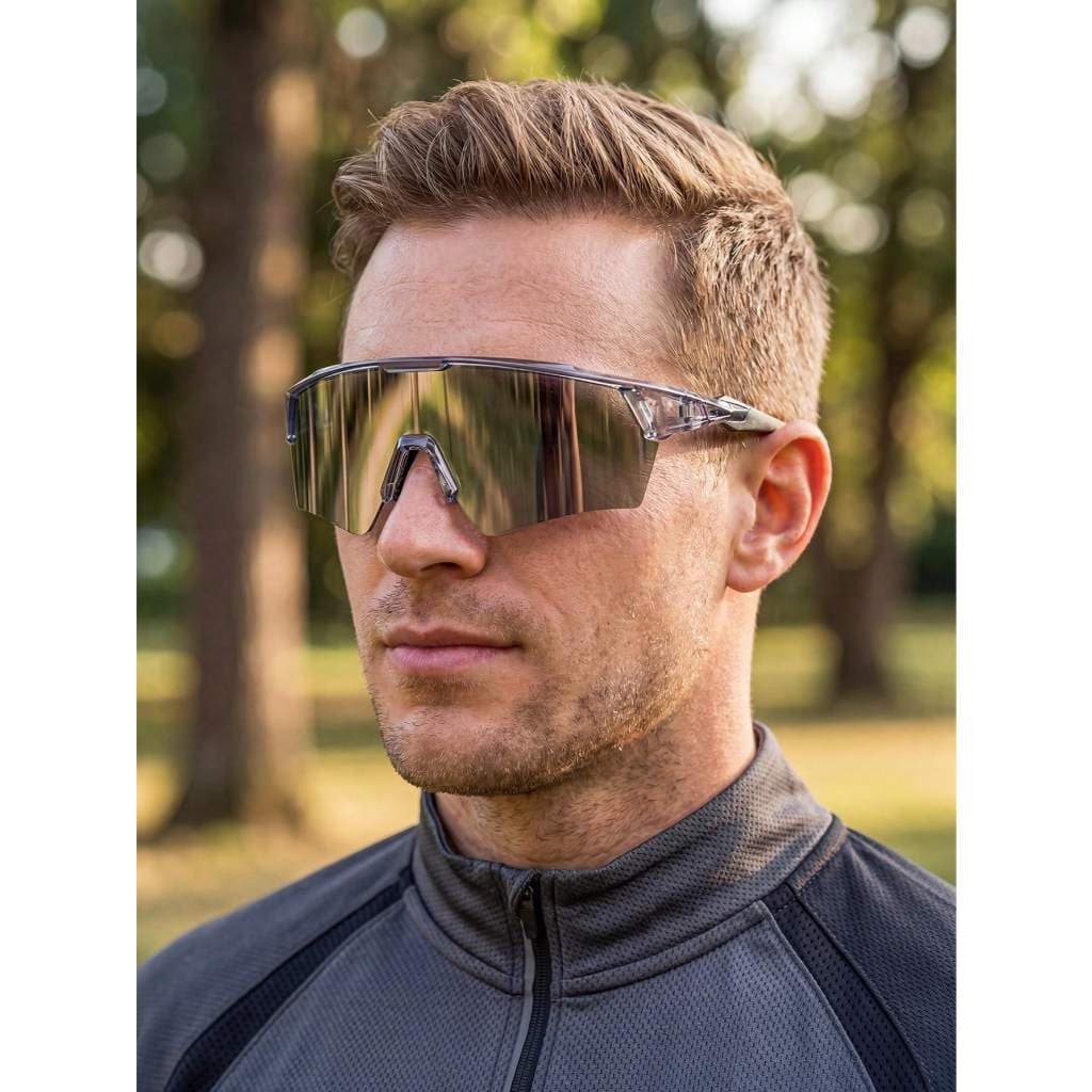 Óculos de Sol Esportivo Unissex Ultra Leve - Proteção UV400 Armação PC para Atividades ao Ar Livre Ciclismo, Corrida