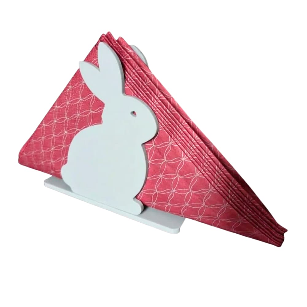 Porta Guardanapo de Mesa Coelho da Páscoa 3D Organizador de Papel Vertical Suporte Decorativo