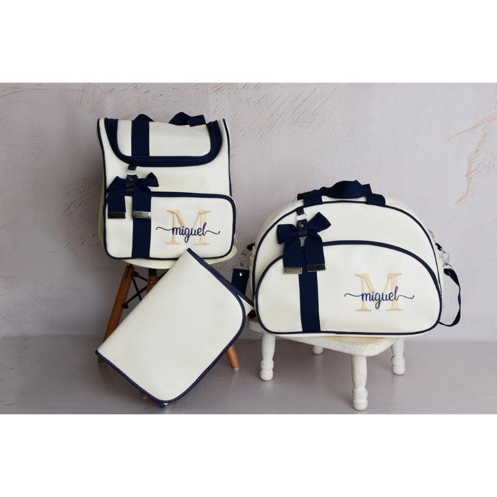 Kit Bolsa Maternidade Luxo 3 Peças Personalizadas com Nome 100% Termicas