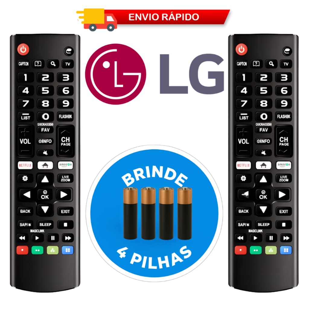 Controle Remoto LG Smart TV Compatível LCD LED HDTV UHD OLED 3D 4K