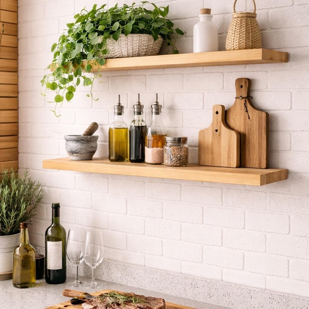 Kit 2 Prateleira de Madeira Ideal para Decoração com Suporte Invisivel Madeira de Alta Qualidade