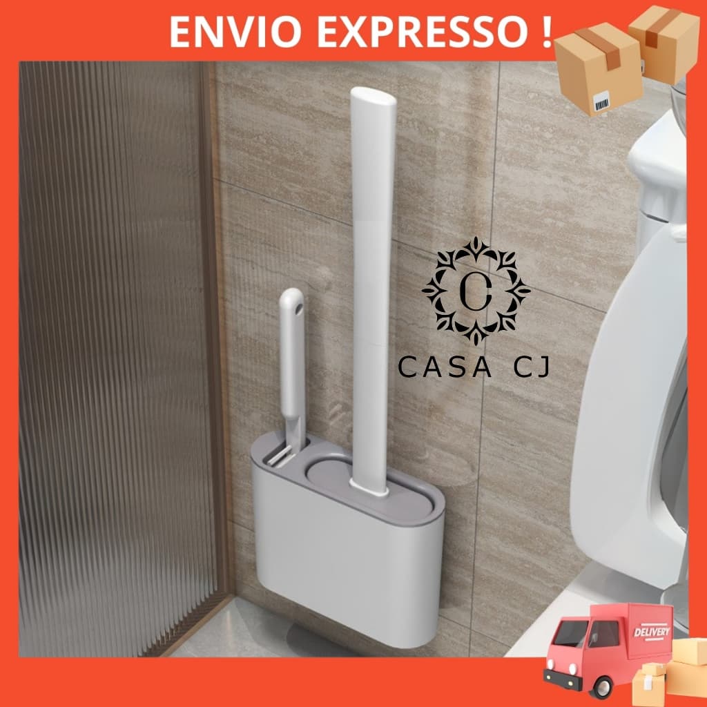 Escova de Silicone para Vaso Sanitário - Cerdas Flexíveis e Fácil Instalação