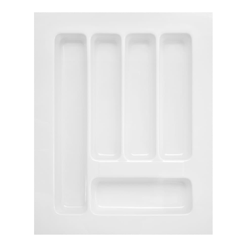 Organizador Gavetas Talheres Divisórias Plástico branco 5 Compartimentos Cozinha OG-16