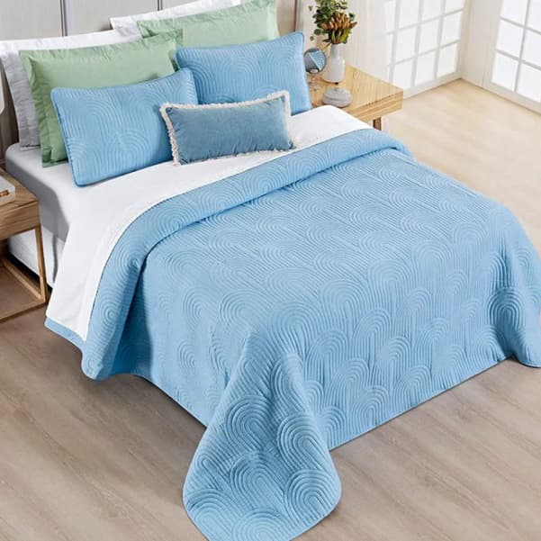 Colcha Cobreleito Cama Casal Padrão 3 peças matelado Envio Rápido!