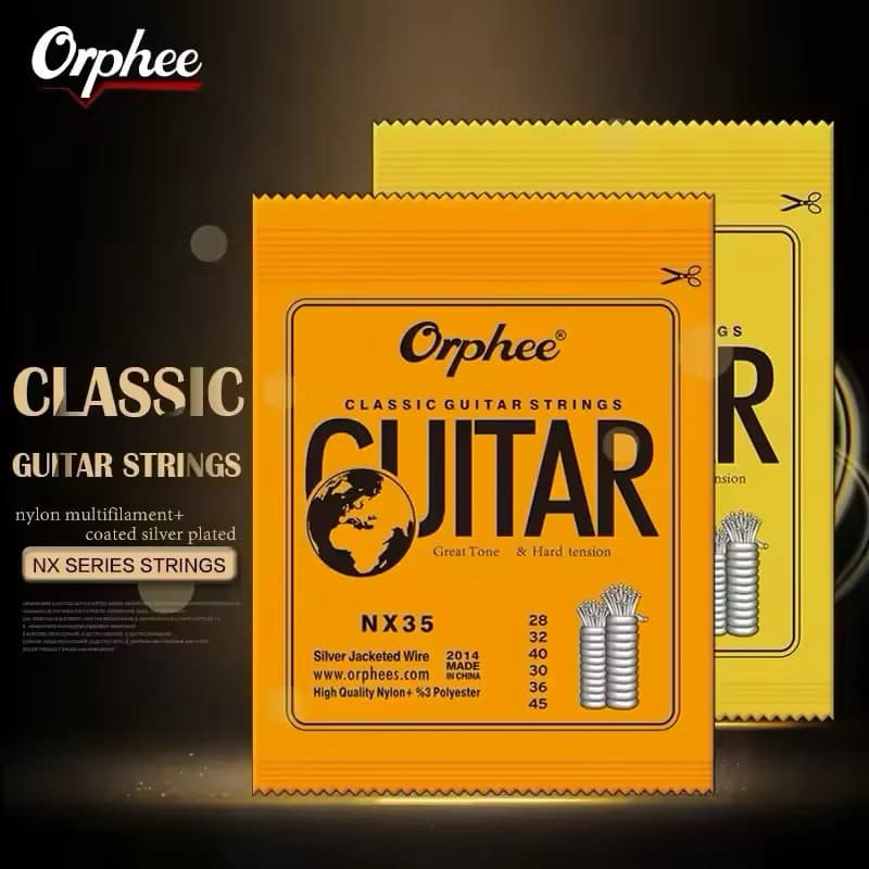Conjunto Orphee ve Nylon, tensão Normal, Violão Nylon, Cordas de Nylon Para Violão Acústico e Elétrico