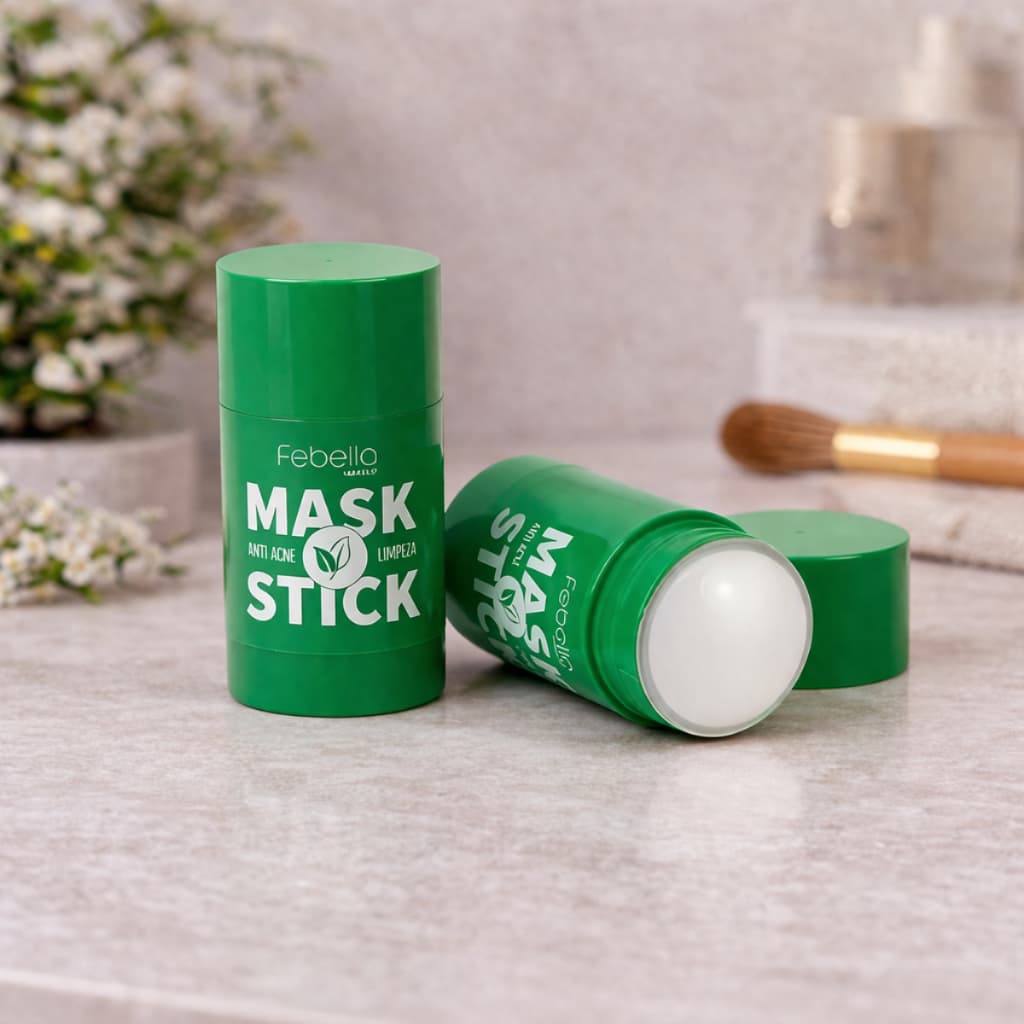 Máscara Chá Verde Removedor de Cravos Antiacne Hidratante Clareador Mask Stick Febella